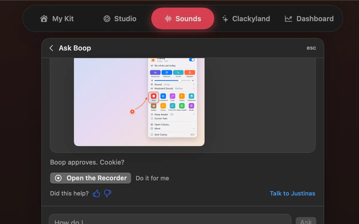 Clacky의 Boop에게 묻기