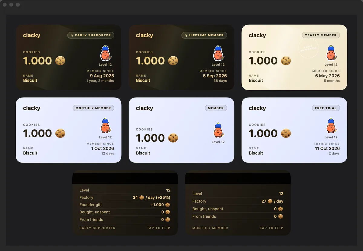 Clacky의 Clacky Card