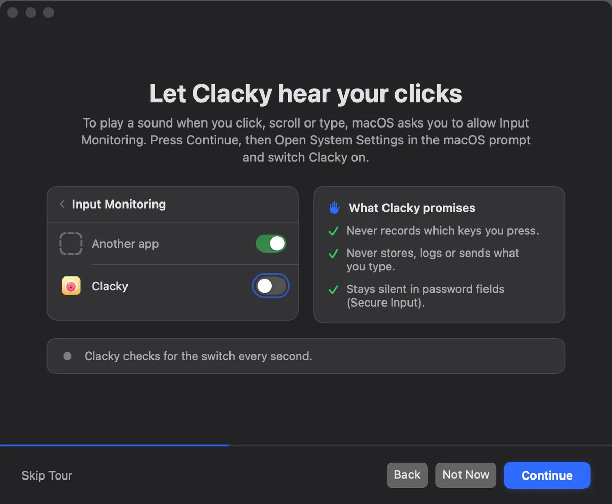 Clacky의 개인정보