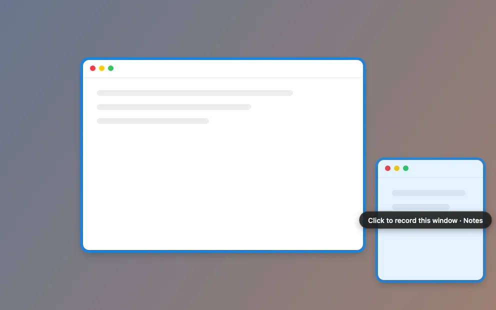 Record one window in Clacky